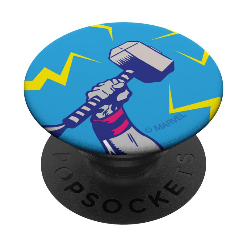 Marvel Thor Mjolnir Hammer Lightning Retro PopSockets Swappable PopGrip