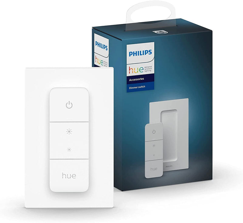 Philips Hue Smart Wireless Dimmer Switch V2 (Installation-Free, Exclusive for Philips Hue Lights) For Indoor Home Lighting, Livingroom, Bedroom