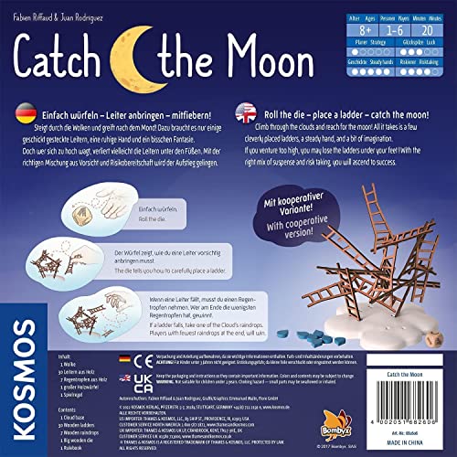 Thames & Kosmos Catch the Moon, Whimsical Ladder-Stacking Game, Family Games for Game Night, Games for Adults and Kids, For 1 to 6 Players, Age 8+