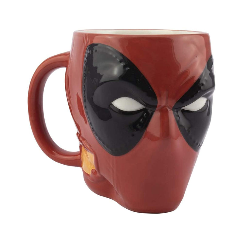 Paladone Deadpool Shaped Mug, Plastic Free, Merchandise for Marvel Fans