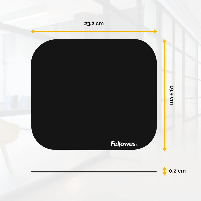 Fellowes Solid Colour Mouse Pad - Black