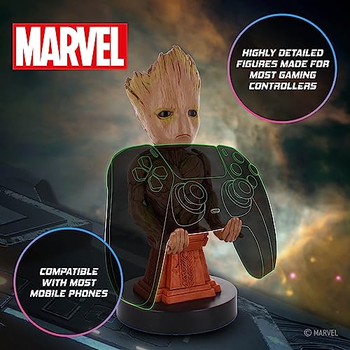 Cable Guys - Groot Plinth Gaming Accessories Holder & Phone Holder for most Controller (Xbox, Play Station, Nintendo Switch) & Phone