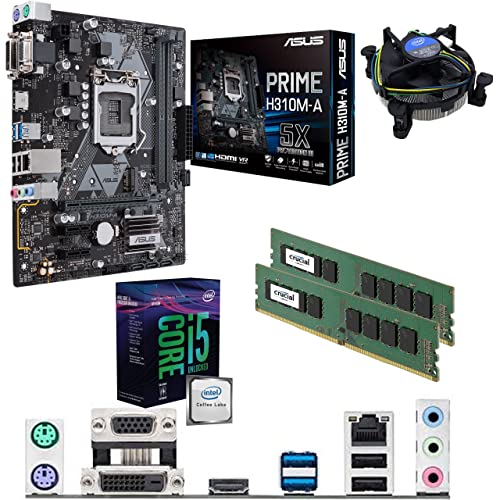 Components4All Intel Coffee Lake Core i5 8600K 3.6GHz (4.3GHz Turbo) CPU, ASUS Prime H310M-A Motherboard & 16GB 2400MHz Crucial DDR4 RAM Pre-Built Bundle