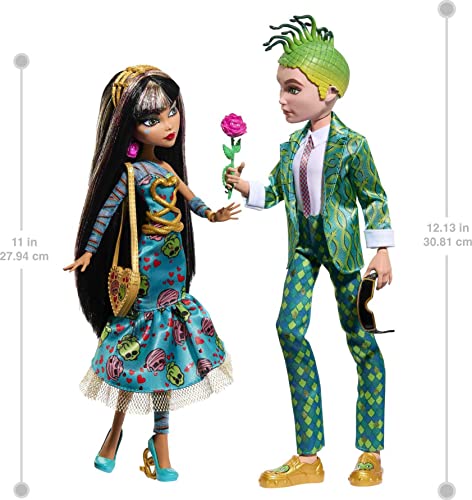 Monster High Dolls, Cleo De Nile and Deuce Gorgon Two-Pack, Valentine’s Day Collector Dolls