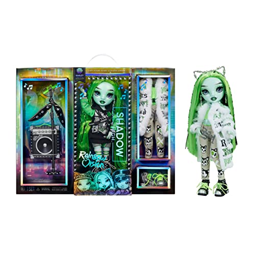 Shadow High Rainbow Vision Neon Shadow - HARLEY LIMESTONE - Neon Green Fashion Doll, Mix & Match Designer Outfits and Rock Band Accessories Playset - For Kids and Collectors Ages 6+