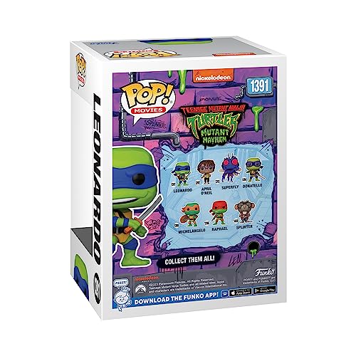 Funko Pop! Movies: Teenage Mutant Ninja Turtles - (Teenage Mutant Ninja Turtles (TMNT) ) Leonardo - Collectable Vinyl Figure - Gift Idea - Official Merchandise - Toys for Kids & Adults - Movies Fans