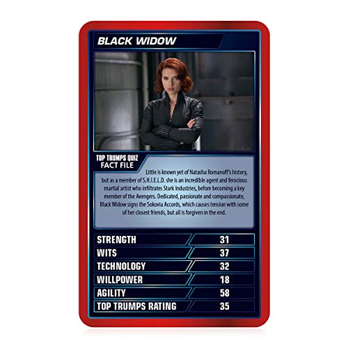 Top Trumps Marvel Cinematic Universe Special Card Game, Play with Black Widow, Iron Man and Black Panther, Thanos and Loki, age 12+