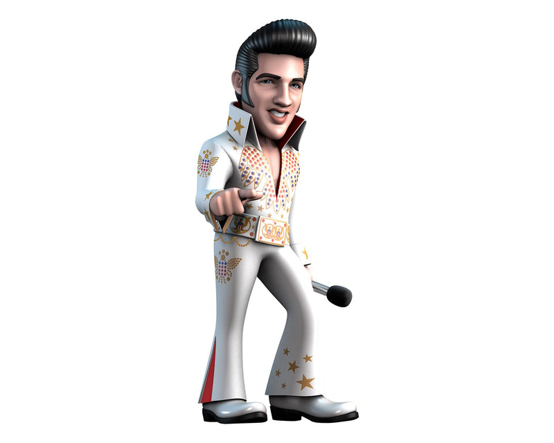 MINIX Bandai Elvis Presley with White suit Model | Collectable Elvis Presley Figure | Bandai Elvis Toys Range | Collect Your Favourite Elvis Figures | Elvis Presley Merchandise