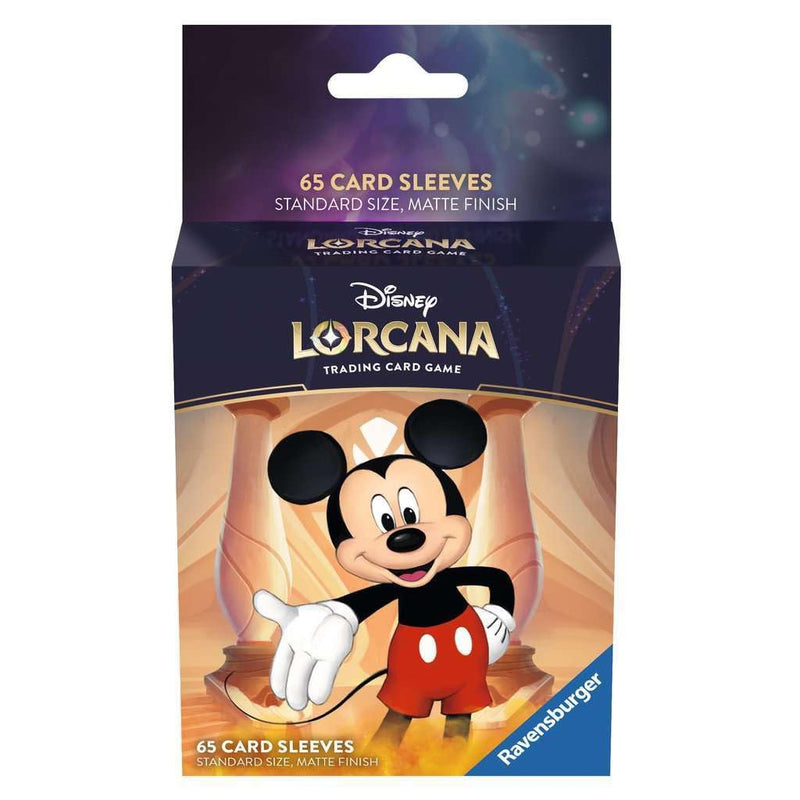 Ravensburger 11098178 Disney Lorcana TCG Trading Game for Adults and Kids Age 8 Years Up-65 Card Sleeves Mickey Mouse, Blue, Standard Size