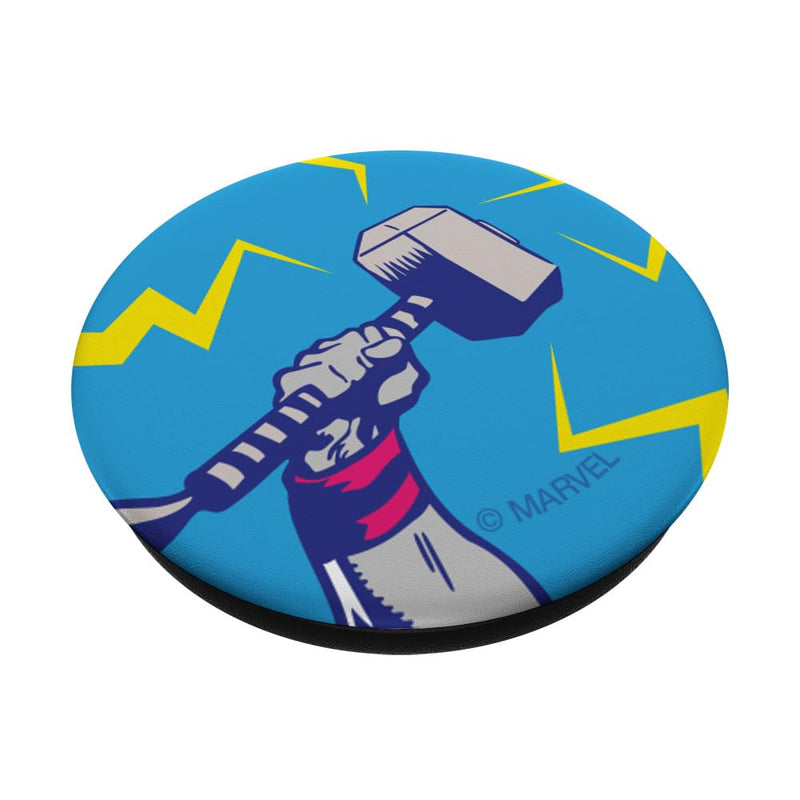 Marvel Thor Mjolnir Hammer Lightning Retro PopSockets Swappable PopGrip