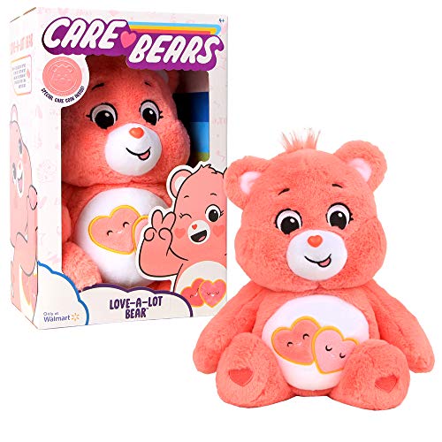 Care Bears | Love-A-Lot Bear 35cm Medium Plush | Collectable Cute Plush Toy, Cuddly Toys for Children, Soft Toys for Girls Boys, Cute Teddies Suitable for Girls and Boys Ages 4+ | Basic Fun 22084