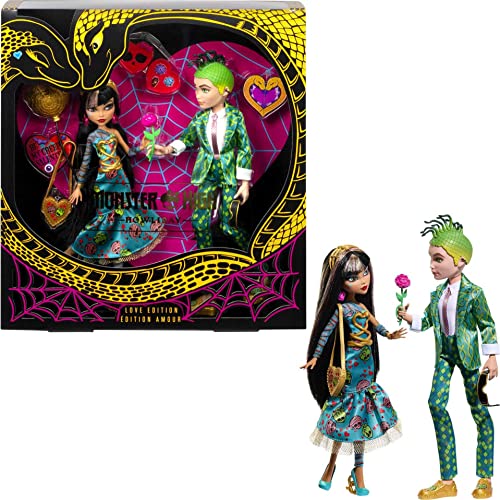 Monster High Dolls, Cleo De Nile and Deuce Gorgon Two-Pack, Valentine’s Day Collector Dolls