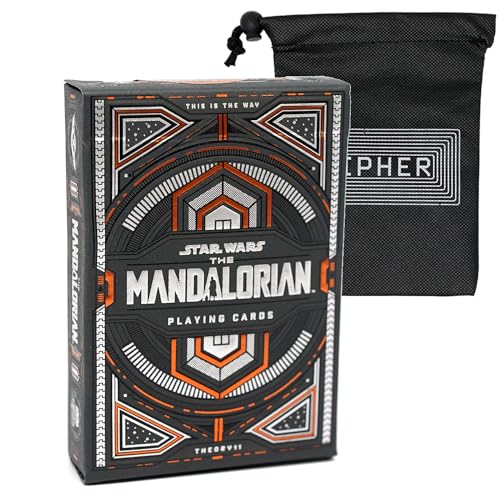 Theory 11 Mandalorian v2 Playing Cards - Premium Poker Sized Star Wars Deck - Includes Cipher Card Bag