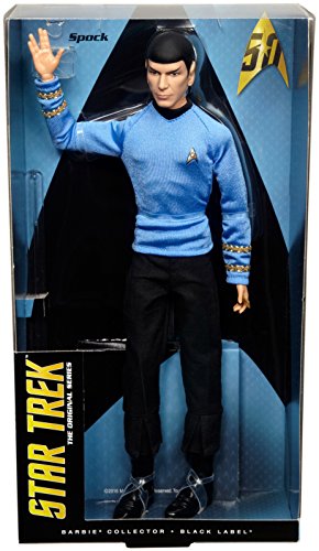 BARBIE MATTEL COLLECTOR DOLL - STAR TREK 50TH ANNIVERSARY THE ORIGINAL SERIES - BLACK LABEL SPOCK (DGW68)