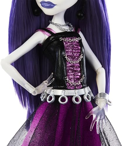 Monster High Booriginal Creeproduction Doll, Spectra Vondergeist Collectible Reproduction with Doll Stand, Diary, and Pet Ferret Rhuen