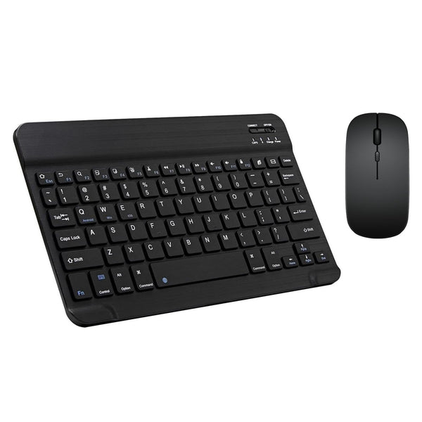 Wireless Keyboard and Mouse Set, Bluetooth Keyboard and Mouse, Keyboard and Mouse Set Rechargeable Quiet Lightweight for Windows/Android/iOS/iPad/Mac/Tablet Laptop(Black)