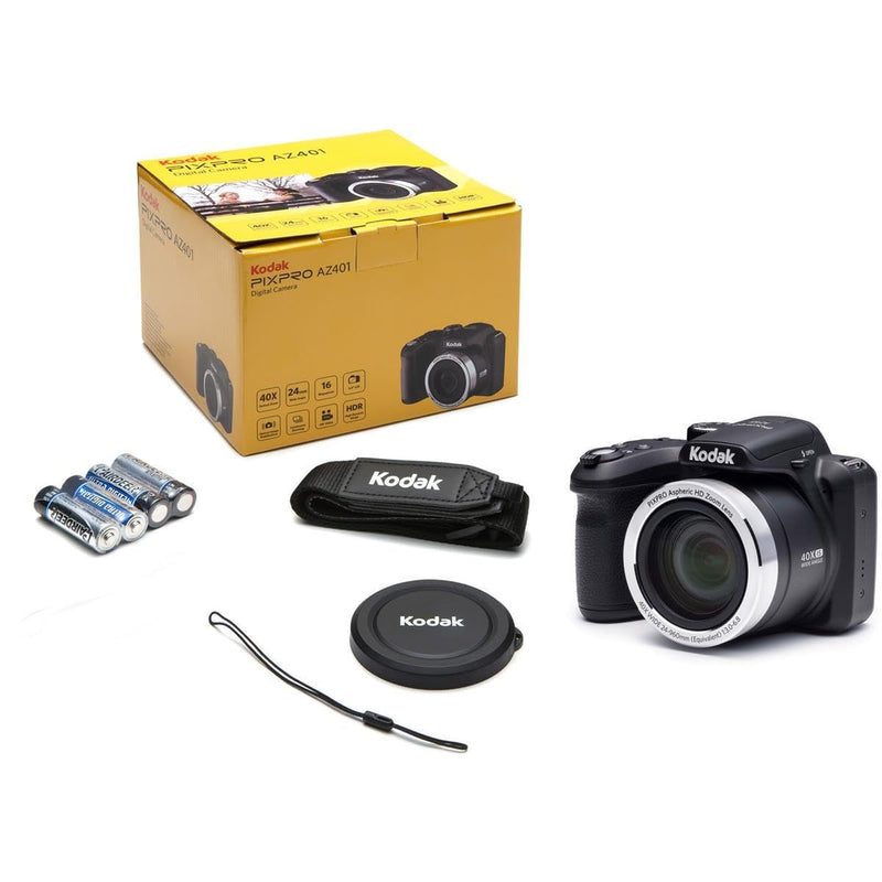 Kodak PIXPRO Astro Zoom AZ401-BK 16MP Digital Camera with 40X Optical Zoom and 3" LCD (Black)