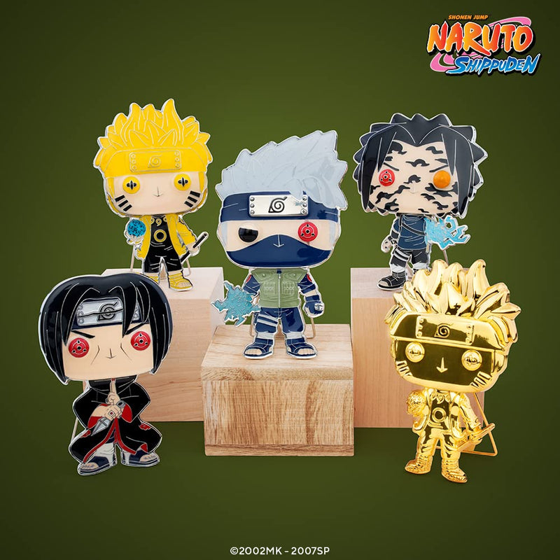 Funko Loungefly POP! Enamel Pins: Naruto - Sasuke Uchiha Curse - Cute Collectable Novelty Brooch - for Backpacks & Bags - Gift Idea - Official Merchandise - Anime Fans