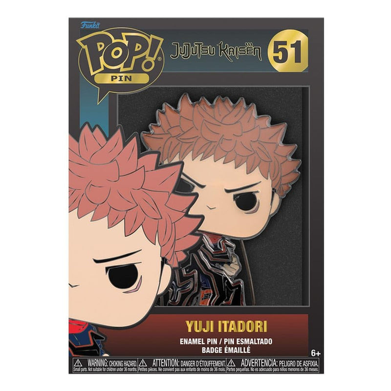 Loungefly POP! Large Enamel Pin ANIME: Jujutsu Kaisen - Yuji Itadori Chase GROUP SKU Enamel Pins - Cute Collectable Novelty Brooch - for Backpacks & Bags - Gift Idea - Official Merchandise