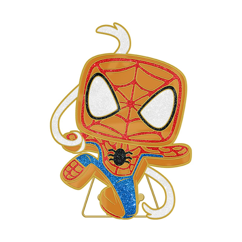 Loungefly POP! Large Enamel Pin MARVEL: GINGERBREAD - Spider-Man - SPIDERMAN Large Enamel Pin - Marvel Comics Enamel Pins - Cute Collectable Novelty Brooch - for Backpacks & Bags