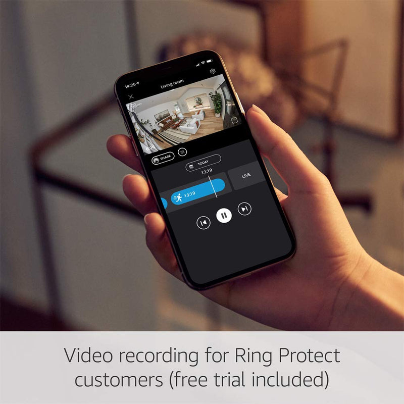 Ring Outdoor Camera Plug-In (Stick Up Cam) | HD outdoor Security Camera with 1080p video, Two-Way Talk, Wifi, Works with Alexa | alternative to CCTV system | 30-day free trial of Ring Protect