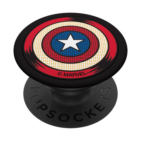 Marvel Captain America Shield Halftone Retro Icon PopSockets Swappable PopGrip