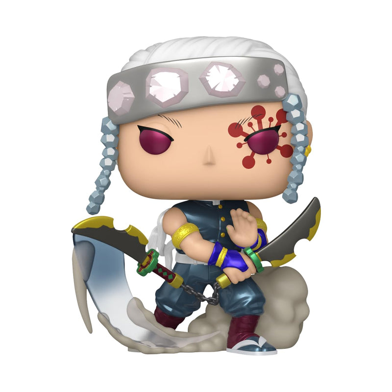 Funko POP! Animation: Demon Slayer - Tengen Uzui - 1/6 Odds for Rare Chase Variant - Metallic - Collectable Vinyl Figure - Gift Idea - Official Merchandise - Toys for Kids & Adults - Anime Fans