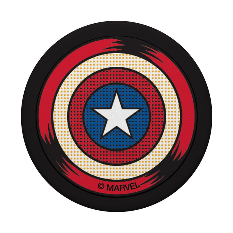 Marvel Captain America Shield Halftone Retro Icon PopSockets Swappable PopGrip