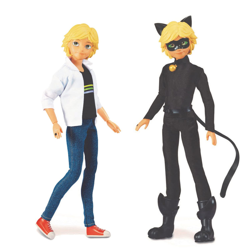 Bandai - Miraculous Ladybug - Superhero Secret Fashion Doll | Adrien Costume Change Cat Noir Toy With Accessories | Transforming Cat Noir Doll | From The Tales Of Ladybug & Cat Noir