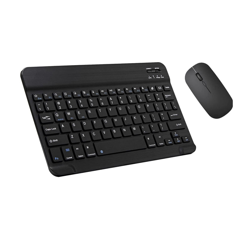 Wireless Keyboard and Mouse set-Ultra-slim wireless keyboard and mouse set, portable rechargeable Tablet Keyboards，wireless mouse and keyboard set for iOS, Android tablets, Windows multiple devices