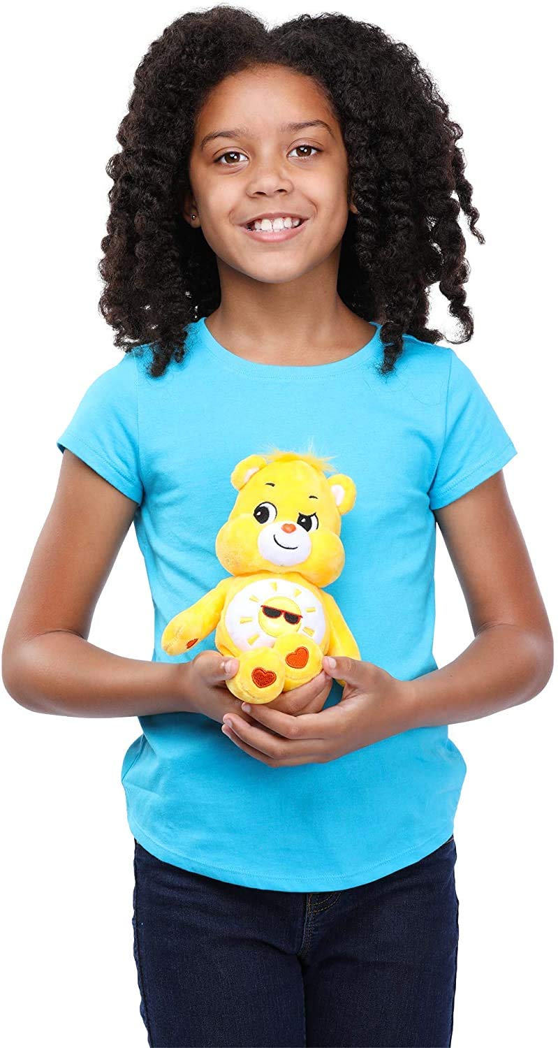 Care Bears | Funshine Bear 22cm Bean Plush | Collectable Cute Plush Toy, Cuddly Toys for Children, Soft Toys for Girls and Boys, Cute Teddies Suitable for Girls and Boys Ages 4+ | Basic Fun 22044