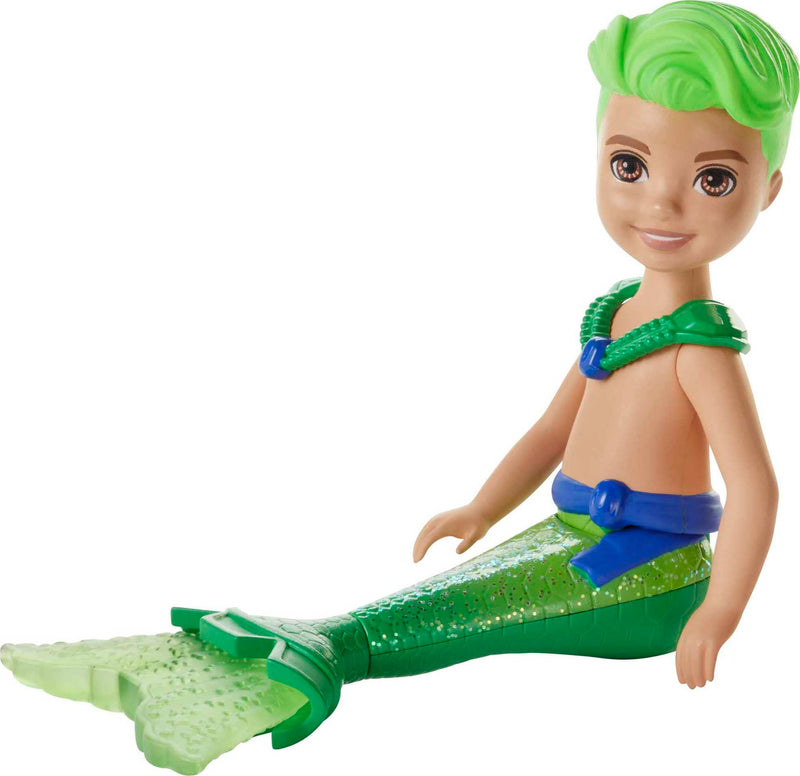 Barbie Dreamtopia Chelsea Merboy Doll, 6.5-inch, Green