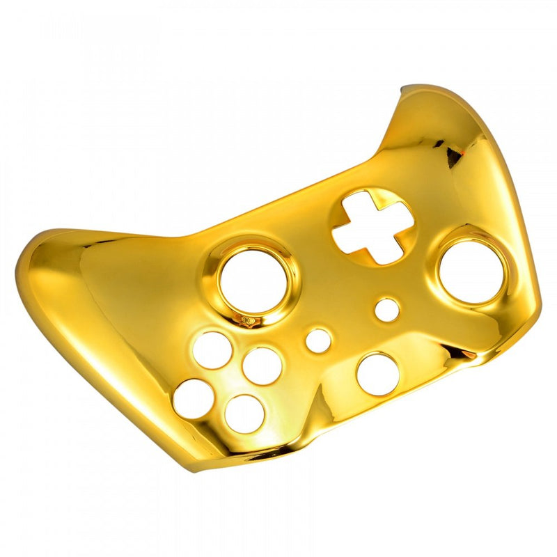 eXtremeRate Chrome Gold Front Housing Shell Faceplate for Xbox One S & Xbox One X Controller(Model 1708)