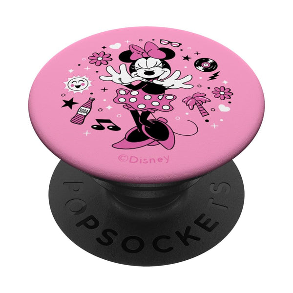 Disney Minnie Mouse Retro Summer Pink PopSockets Swappable PopGrip