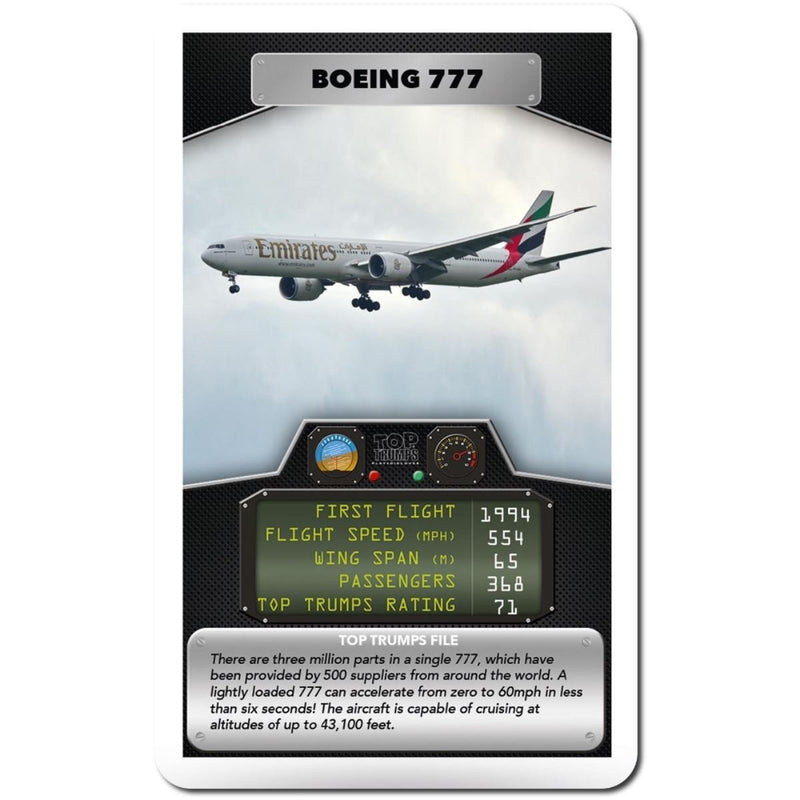 Passenger Planes Top Trumps Card Game, White