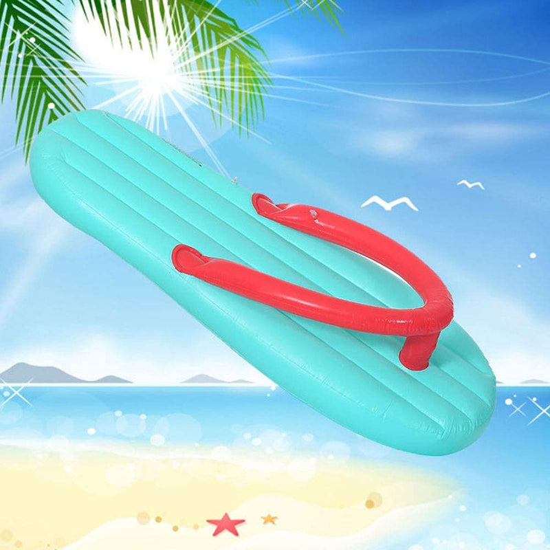 180 * 86cm Inflatable Flip Flop Float Pool Air Mattress Swimming Pool Beach Lounger Floating for Adult Bed Ride-on Pool Party Toys