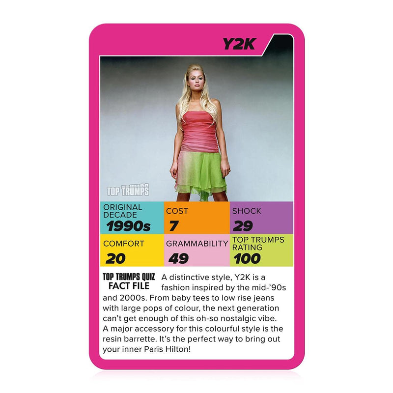 Top Trumps Guide to Fashion Trends Specials Card Game, Play with 30 of the most trending, iconic and distinctive fashion styles, educational gifts and toys for boys and girls Aged 6 plus, Multicolore