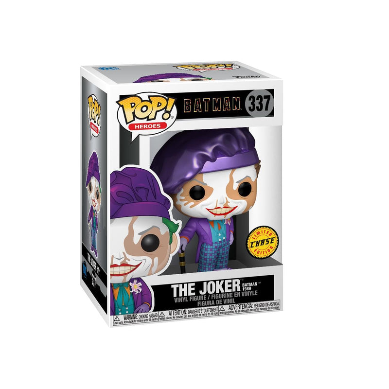 Funko POP! Heroes: DC Batman 1989 - the Joker With Hat - 1/6 Odds for Rare Chase Variant - DC Comics - Collectable Vinyl Figure - Gift Idea - Official Merchandise - Toys for Kids & Adults