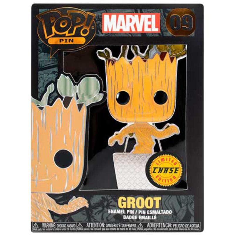 Funko Enamel Pin: Baby Groot - 1/6 Odds for Rare Chase Variant - Guardians Of the Galaxy Enamel Pins - Cute Collectable Novelty Brooch - for Backpacks & Bags - Gift Idea - Official Merchandise