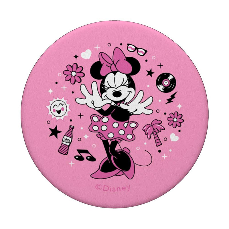 Disney Minnie Mouse Retro Summer Pink PopSockets Swappable PopGrip