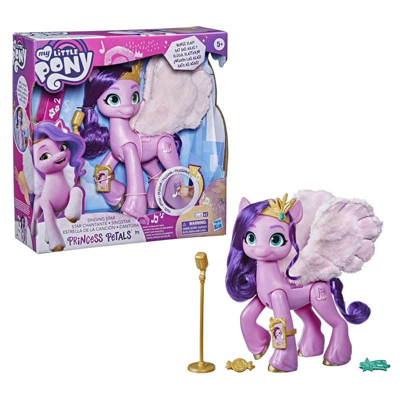 My Little Pony: A New Generation Movie Singing Star Princess Pipp Petals - 15-cm Pink Pony that Sings and Plays Music, Toy for Kids Age 5 and Up