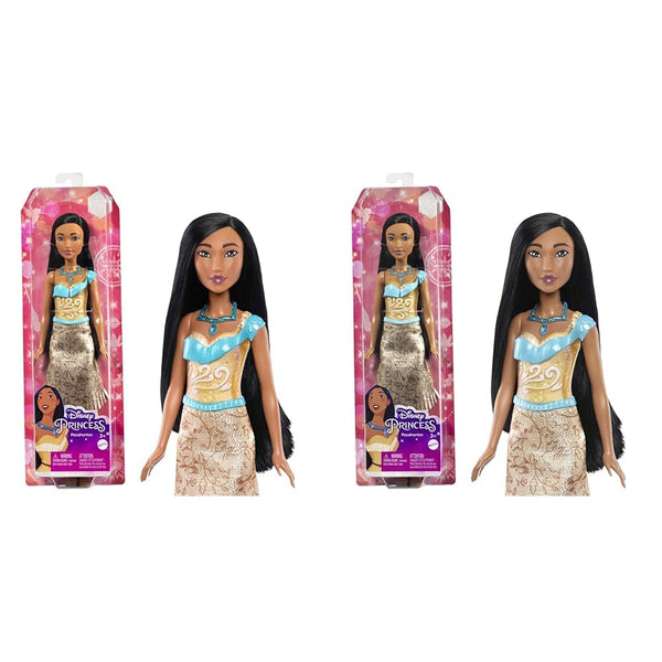 Disney Princess Dolls, New for 2023, Pochantas Posable Fashion Doll with Sparkling Clothing and Accessories, Disney Movie Toys, HLW07 (Pack of 2)