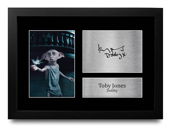 HWC Trading FR A4 Toby Jones Harry Potter Dobby Gifts Printed Signed Autograph Picture for Movie Memorabilia Fans - A4 Framed