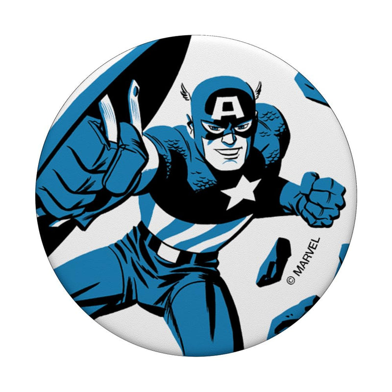 Marvel Captain America Retro Comic Art PopSockets Swappable PopGrip