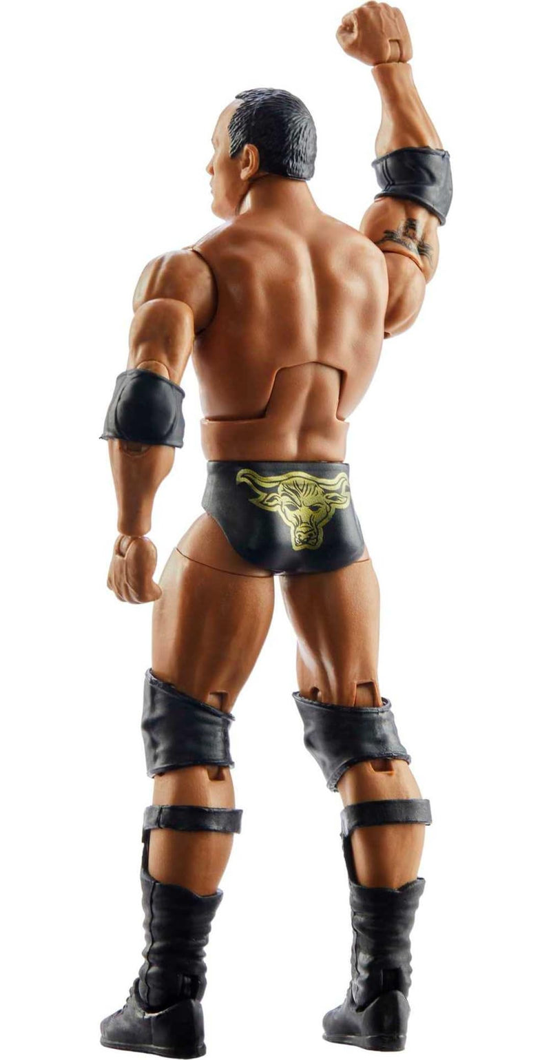 WWE MATTEL Elite Action Figure WrestleMania The Rock with Accessory and “Mean” Gene Okerlund Build-A-Figure Parts, HKP13