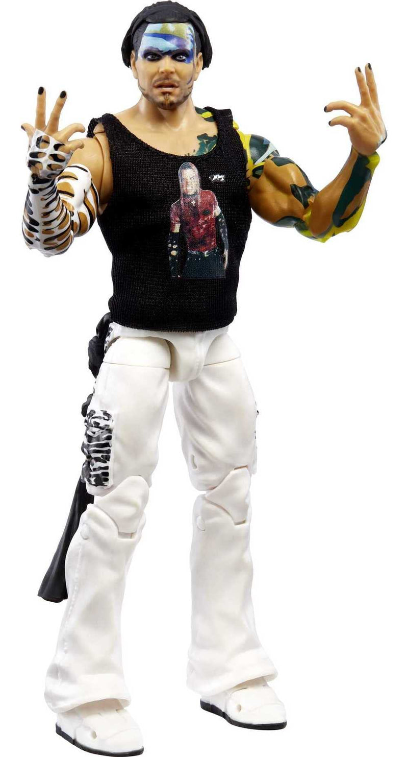 WWE MATTEL WWE Ultimate Edition Jeff Hardy Action Figure, 6-inch Collectible with Interchangeable Head, Swappable Hands & Entrance Gear for Ages 8 Years Old & Up, Multicolor (HDC93)