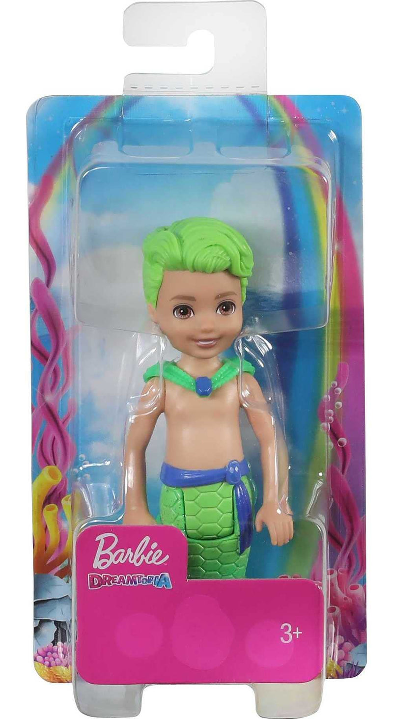 Barbie Dreamtopia Chelsea Merboy Doll, 6.5-inch, Green