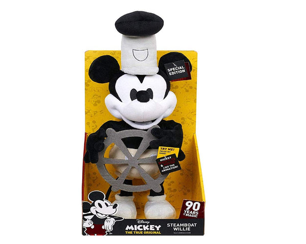 Disney Steamboat Willie Mickey Mouse Dancing Plush 16 inches - Special Edition 90 Years Magic