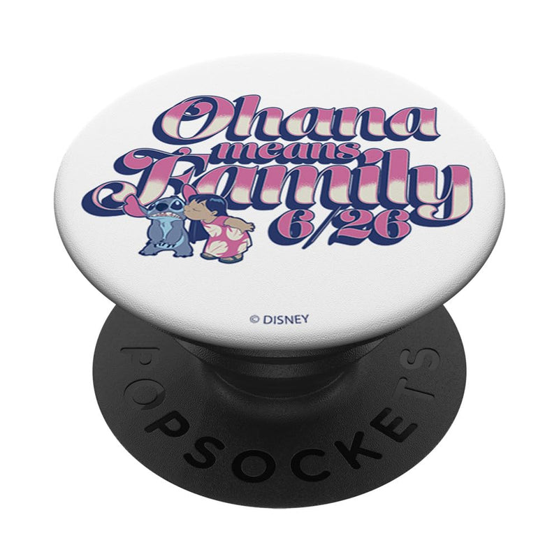 Disney Lilo & Stitch Ohana Means Family Pink Text PopSockets Swappable PopGrip