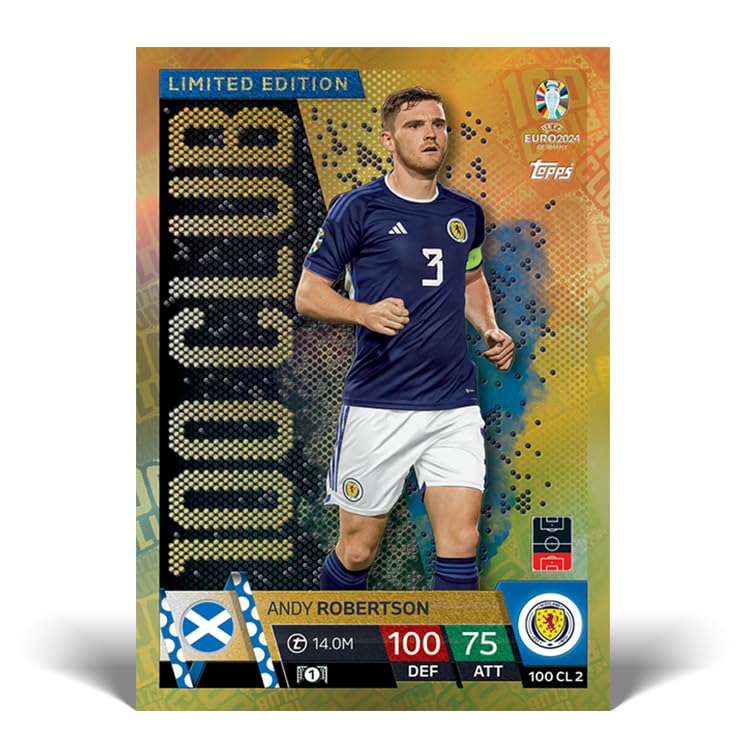 Topps Official Euro 2024 Match Attax - Mega Tin 1 - Hot Shots - contains 44 EURO 2024 Match Attax cards plus 4 exclusive Hot Shots Limited Edition cards!